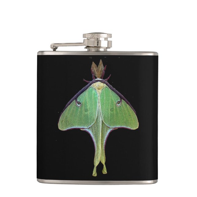 Luna Moth Flachmann (Vorderseite)