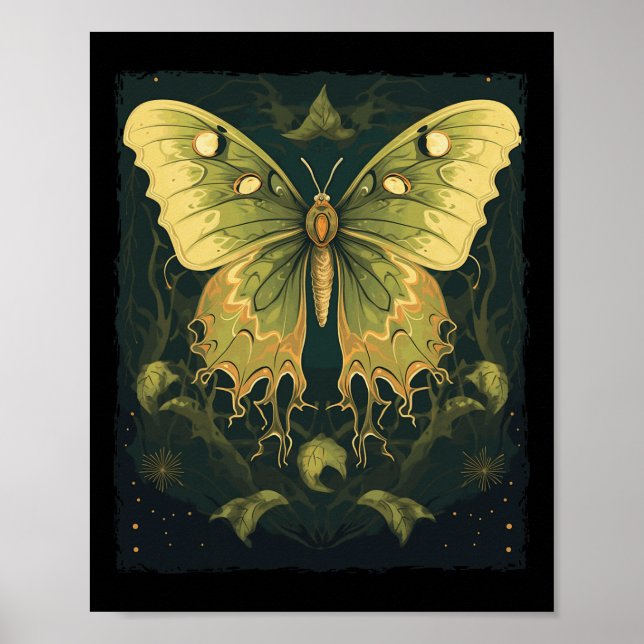 Luna Moth Halloween Kostume Halloween Poster (Vorne)