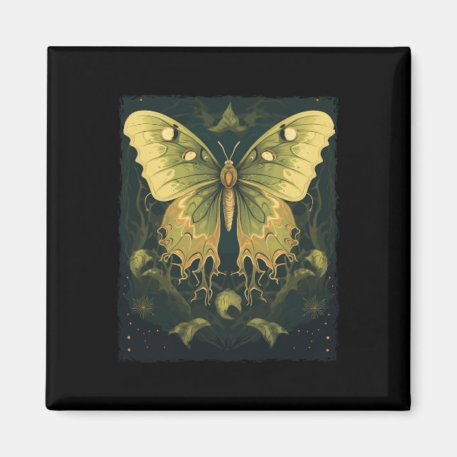 Luna Moth Halloween Magnet (Vorne)