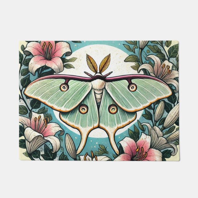 Luna Moth Illustration Luna Moths Fußmatte (Vorderseite)