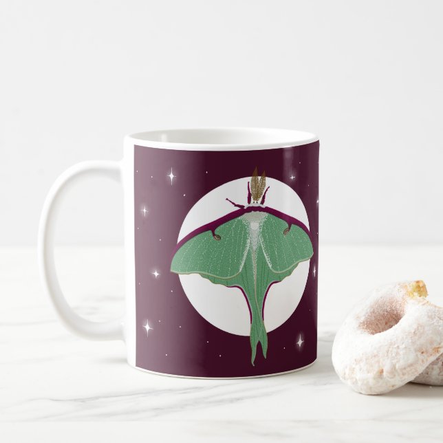 Luna Moth Kaffeetasse (Mit Donut)