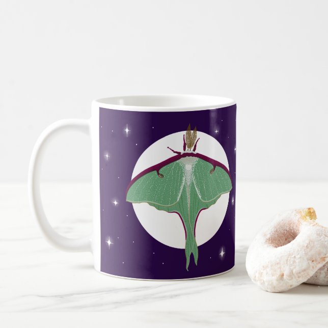 Luna Moth Kaffeetasse (Mit Donut)