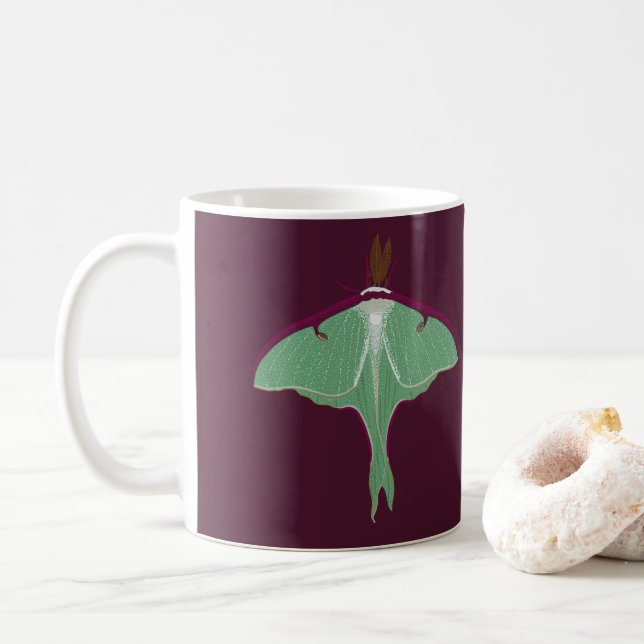 Luna Moth Kaffeetasse (Mit Donut)