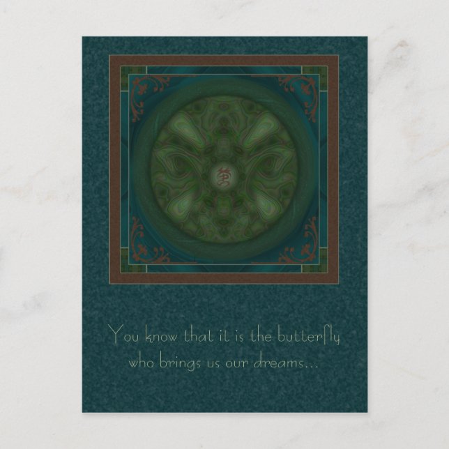 Luna Moth Mandala Postkarte (Vorderseite)