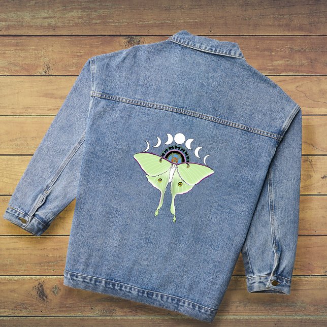 Luna Moth Moon Phases Black Jeansjacke (Von Creator hochgeladen)