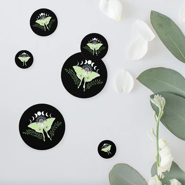 Luna Moth Moon Phases Konfetti (Von Creator hochgeladen)
