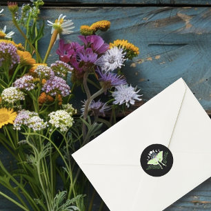 Luna Moth Moon Phases Runder Aufkleber