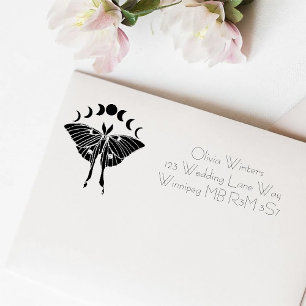 Luna Moth Moon Phases Wedding Permastempel