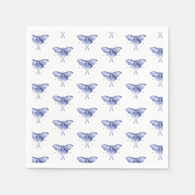 Luna Moth Pattern Party Napkins Serviette (Vorderseite)