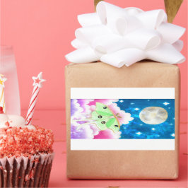 Luna Moth Rechteckiger Aufkleber