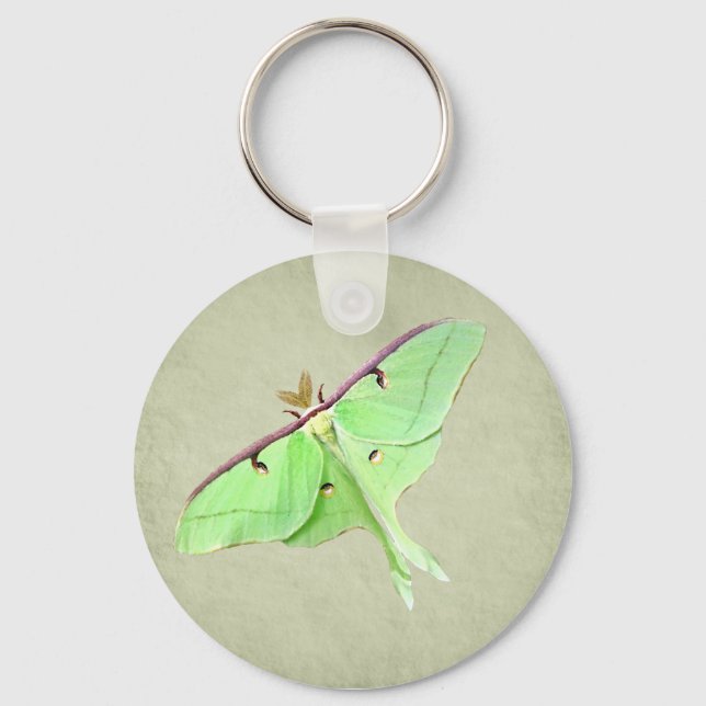 Luna Moth Schlüsselanhänger (Vorderseite)