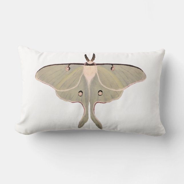 Luna Moth Throw Kissen (Vorderseite)