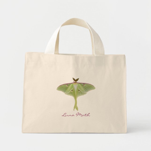 Luna Moth Tote Bag Mini Stoffbeutel (Vorne)