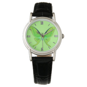 Luna-Motte - Limones Grün auf einem blassen Armbanduhr