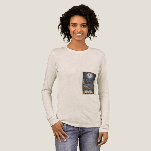 Luna Mystica: The Celestial Goddess Moon Tri-Blend Shirt (Volle Vorderseite)