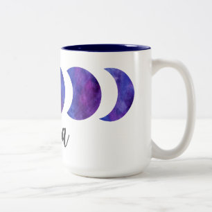 Luna-Phasen-Kaffee-Tasse Zweifarbige Tasse