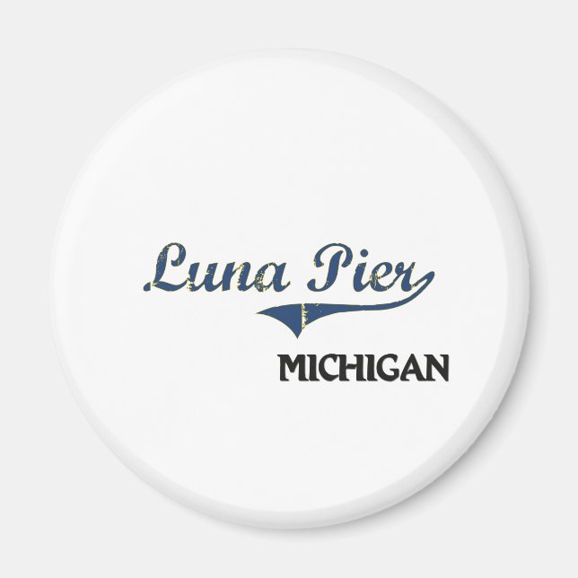 Luna Pier Michigan City Classic Magnet (Vorne)