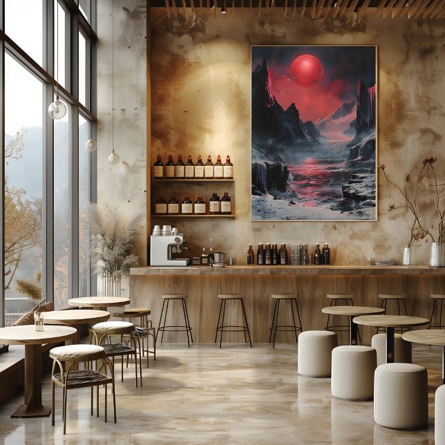 Luna Roja: Impresionista y Surrealista Poster (Von Creator hochgeladen)