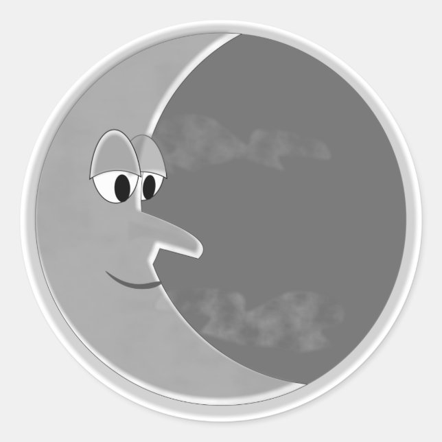 Luna Runder Aufkleber (Vorderseite)