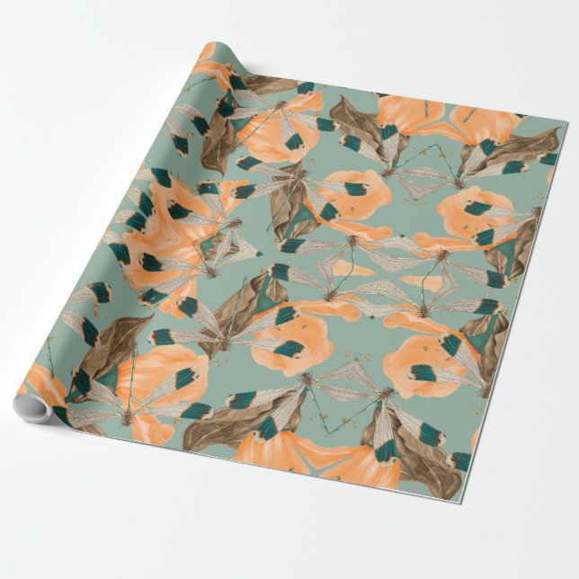 Luna-Schmetterlingsmuster Geschenkpapier (Ungerollt)