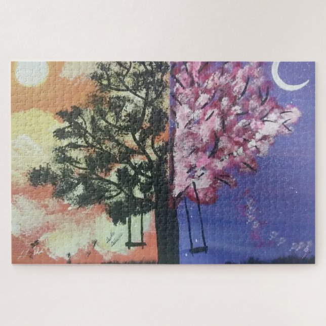 Luna & Sol mit Logo Puzzle (Horizontal)