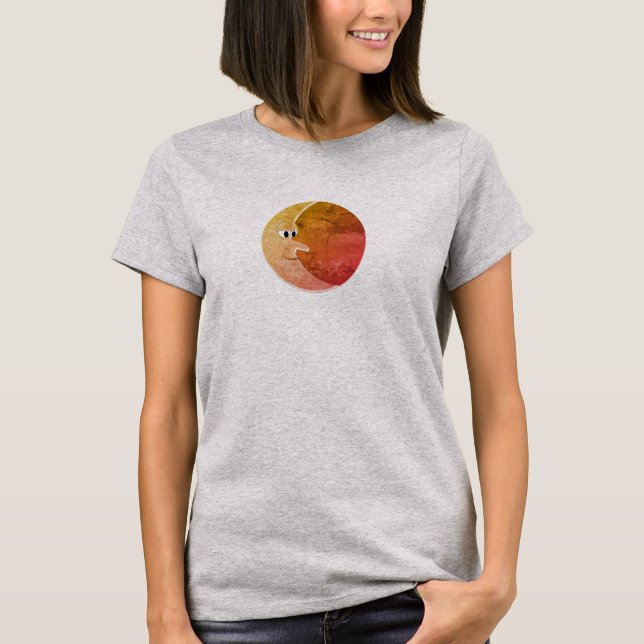 Luna Vintag Moon Zeichnend T-Shirt (Vorderseite)