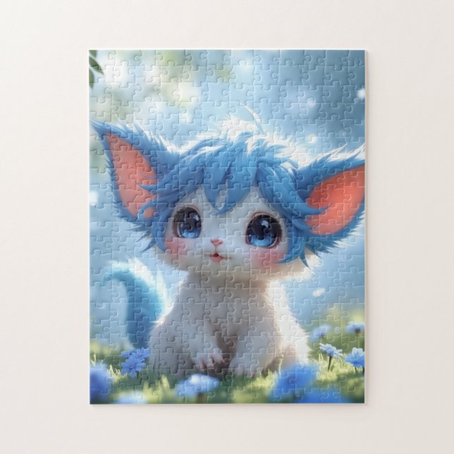 Lunabu in the Blue Meadow Jigsaw Puzzle (Vertikal)