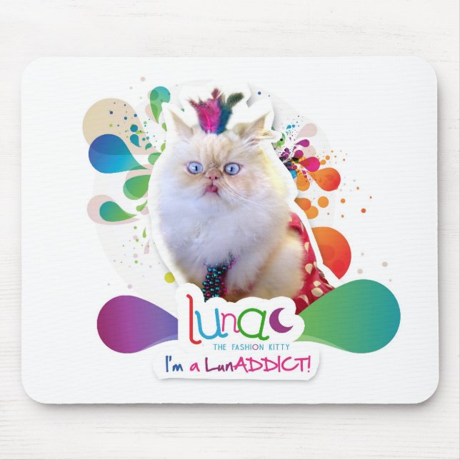 LunADDICT Mausunterlage Mousepad (Vorne)