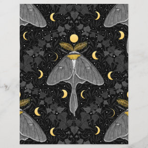 Lunamotte, Mondphasen und Efeu-Damast-Muster