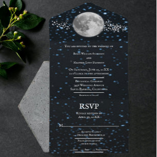 Lunar All in One Wedding Einladung
