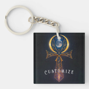 Lunar Ankh Schlüsselanhänger