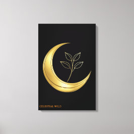 Lunar Botanical Serenity Feine Kunstleinwand Leinwanddruck