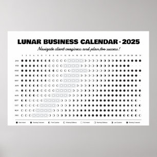 Lunar Business Kalender Vollmond Affektion Poster
