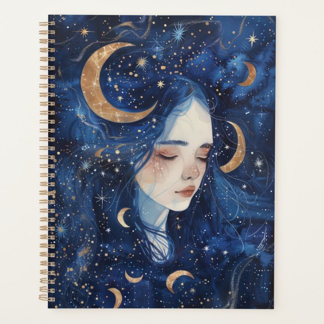 Lunar Dreamscape Spiral Planner Planer (Vorderseite)