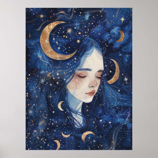 Lunar Dreamscape Spiral Poster (Vorne)