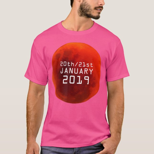 Lunar Eclipse Blood Red Moon Astronomie T-Shirt (Vorderseite)