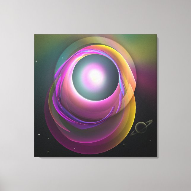 Lunar Eclipse, Fantasy abstrakt Wallart Leinwanddruck (Vorderseite)