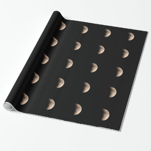 Lunar Eclipse mit Kratern Geschenkpapier