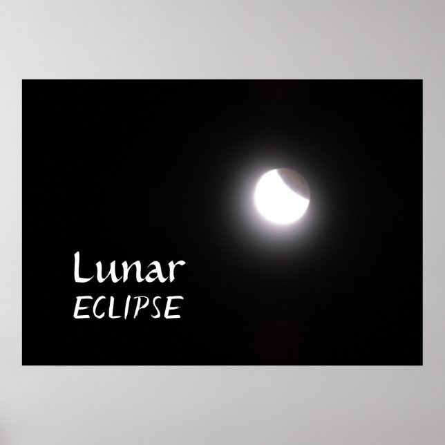 Lunar Eclipse Moon Foto Poster (Vorne)