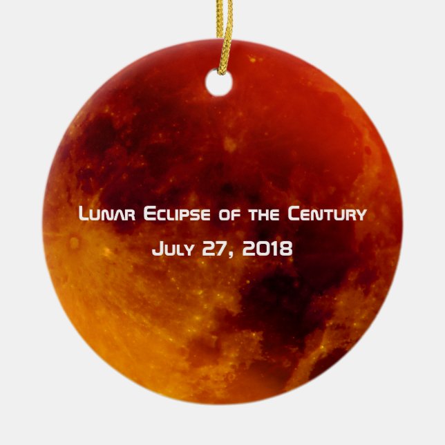 Lunar Eclipse of the Century Keramik Ornament (Vorne)