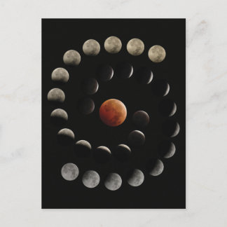 Lunar Eclipse Postkarte insgesamt