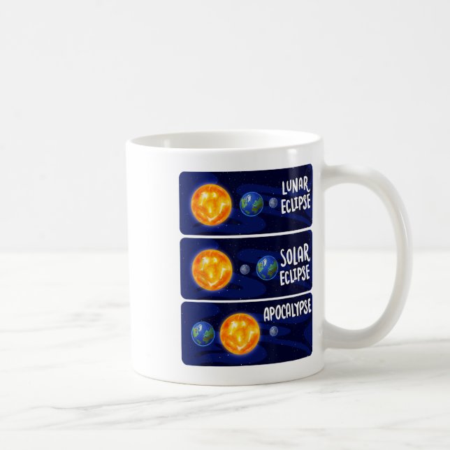 Lunar Eclipse Solar Apokalypse Astrologie Kaffeetasse (Rechts)