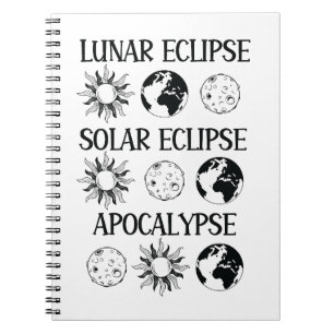 Lunar Eclipse Solar Eclipse Apokalypse Sonstiges R Notizblock