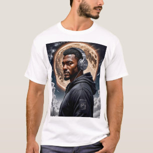 Lunar Eclipse T - Shirt Kosmische Kunst
