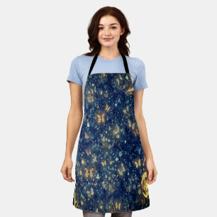 Lunar Glow Himmlischer Mond & Schmetterlinge Koche Schürze