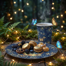 Lunar Glow Midnight Butterflies Party Pappbecher