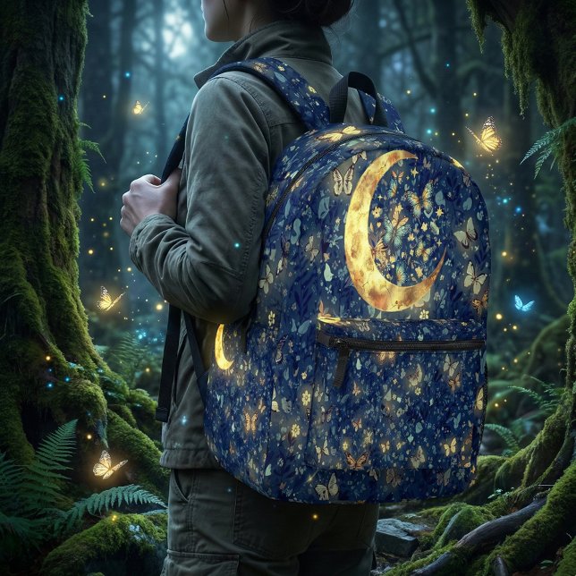 Lunar Glow Midnight Fantasy Garden Bedruckter Rucksack (Von Creator hochgeladen)