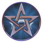 Lunar Goddess Pentagram Sticker