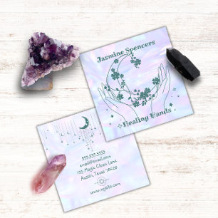 Lunar Holographic Business Card Quadratische Visitenkarte