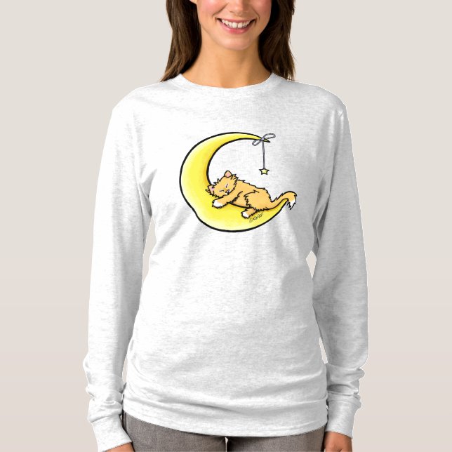 Lunar Liebe Orange Cat T - Shirt (Vorderseite)